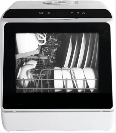 eklipt Table Top Dishwasher – Mini Countertop, 6 Programs, Built-In 5L Water Tank, Touch Control & Drying Cycle