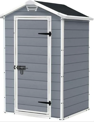 4 × 3 Ft Outdoor Garden Storage Shed – Grey