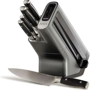 Ninja Foodi StaySharp 5-Piece Knife Set, Block & Sharpener