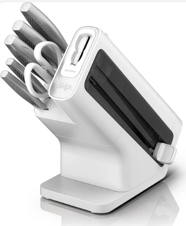 NINJA StaySharp white Knife block with Sharpener